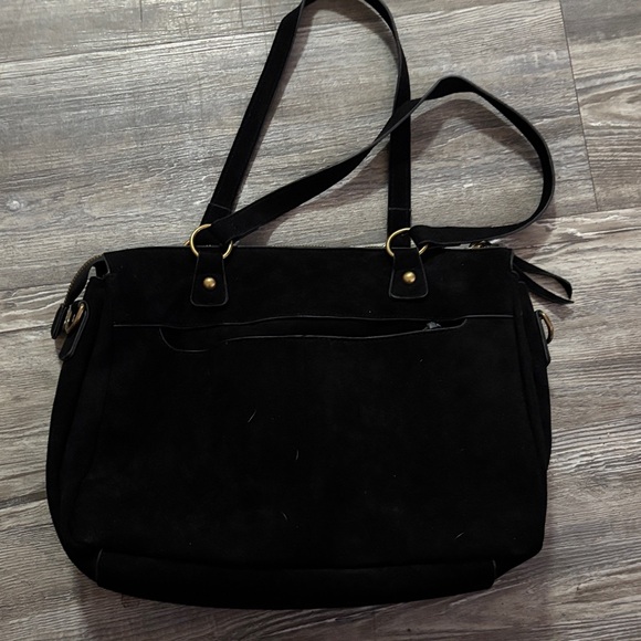 Elegant Black Vegan Tote Bag - Picture 2 of 5